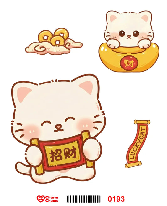 E0193-CharmChums Embossed Sticker