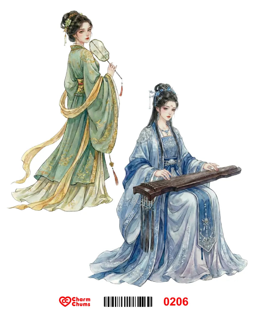 E0206-CharmChums Embossed Sticker