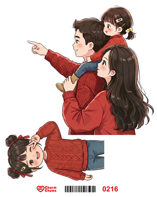E0216-CharmChums Embossed Sticker