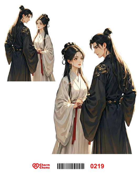 E0219-CharmChums Embossed Sticker