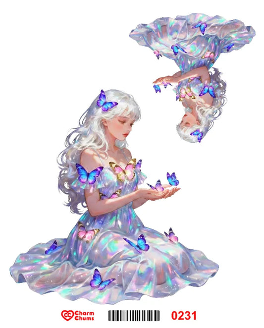 E0231-CharmChums Embossed Sticker