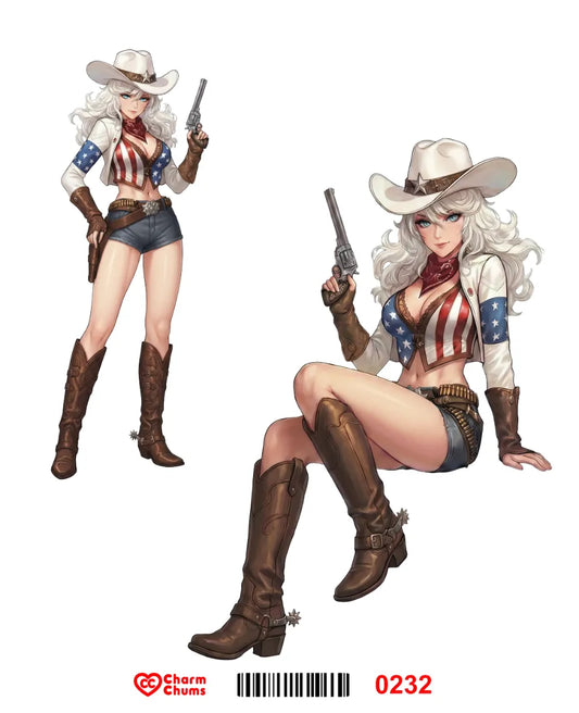 E0232-CharmChums Embossed Sticker