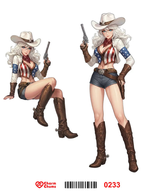 E0233-CharmChums Embossed Sticker