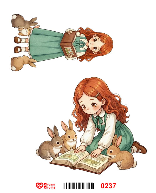 E0237-CharmChums Embossed Sticker