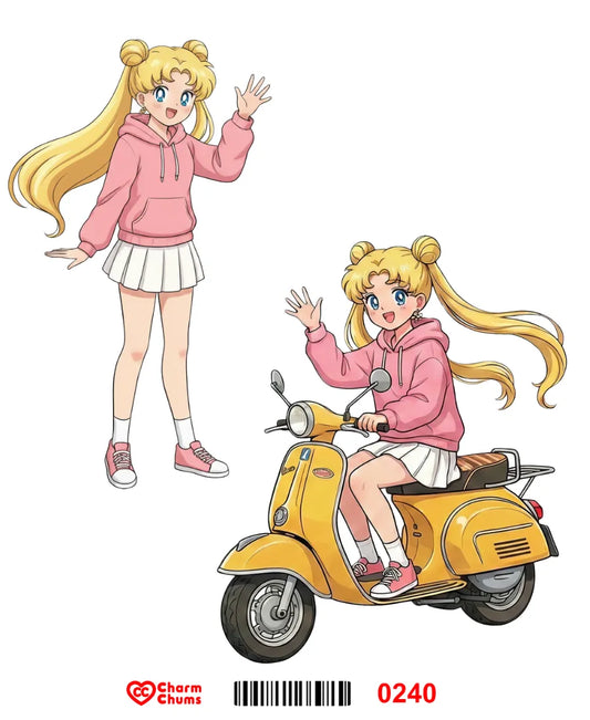 E0240-CharmChums Embossed Sticker