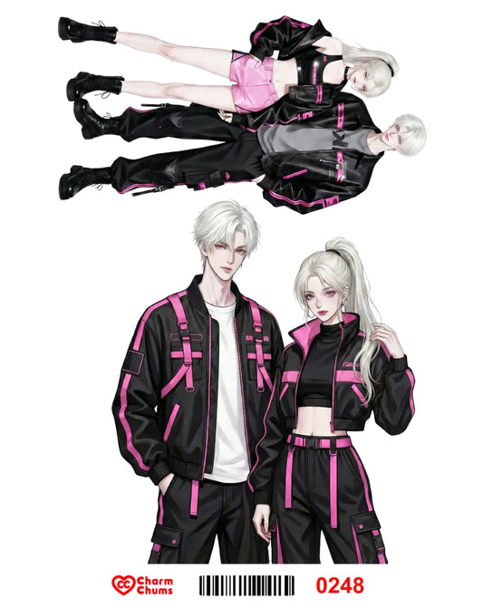 E0248-CharmChums Embossed Sticker