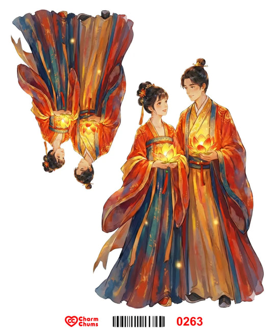 E0263-CharmChums Embossed Sticker