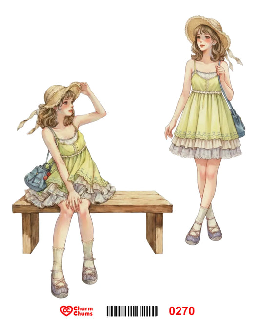 E0270-CharmChums Embossed Sticker
