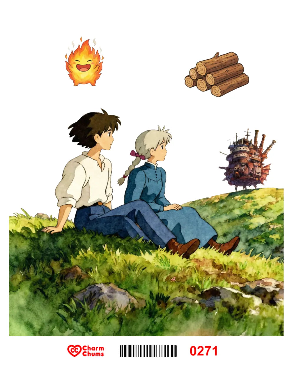 E0271-CharmChums Embossed Sticker