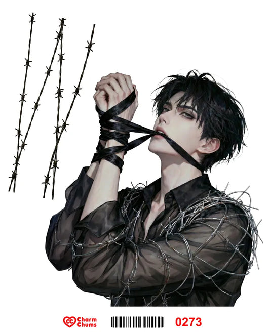 E0273-CharmChums Embossed Sticker