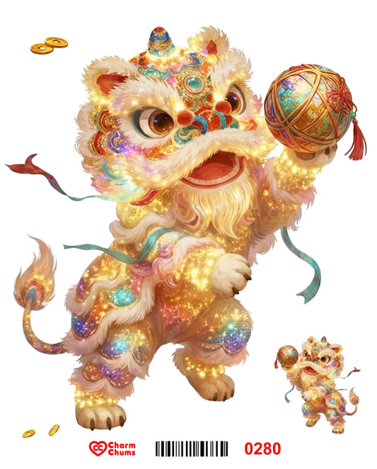 E0280-CharmChums Embossed Sticker