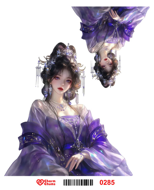 E0285-CharmChums Embossed Sticker