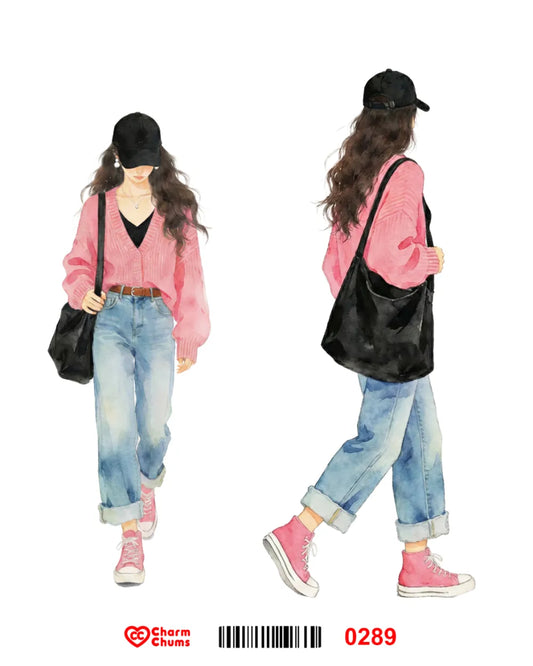 E0289-CharmChums Embossed Sticker