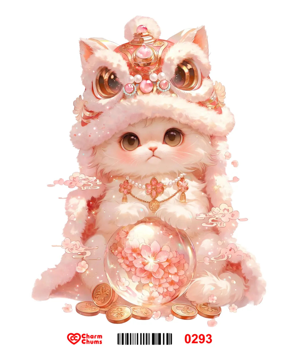 E0293-CharmChums Embossed Sticker