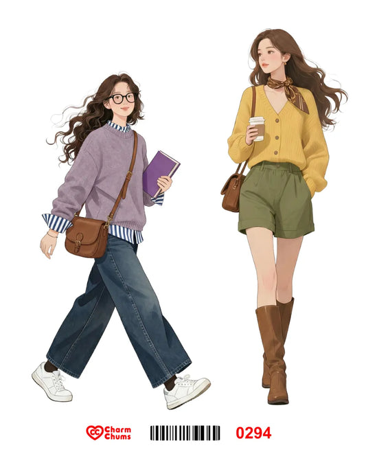 E0294-CharmChums Embossed Sticker