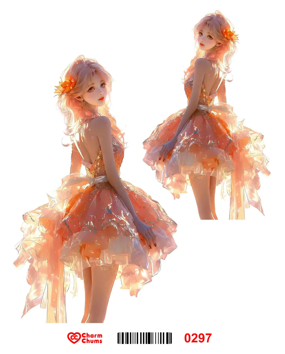 E0297-CharmChums Embossed Sticker