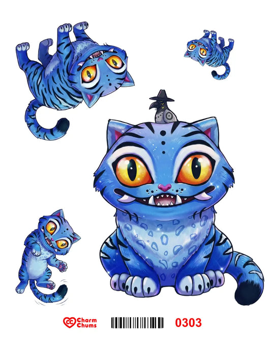 E0303-CharmChums Embossed Sticker