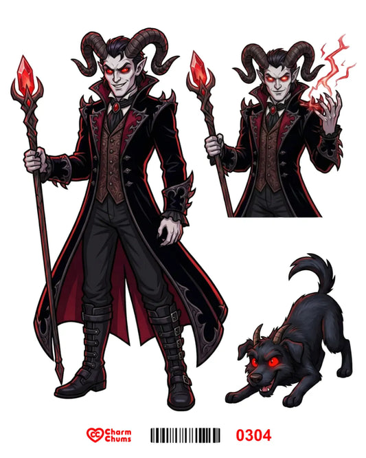 E0304-CharmChums Embossed Sticker