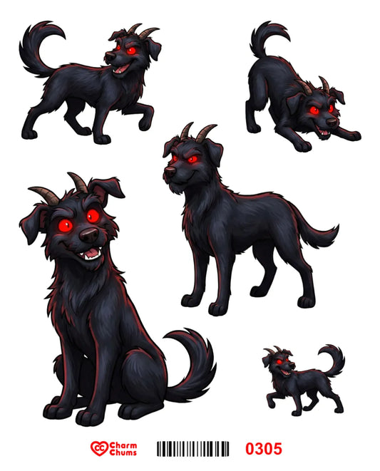 E0305-CharmChums Embossed Sticker