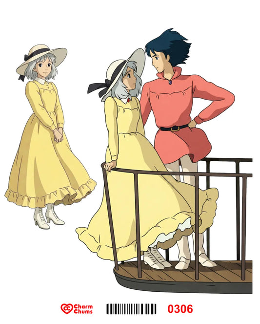 E0306-CharmChums Embossed Sticker