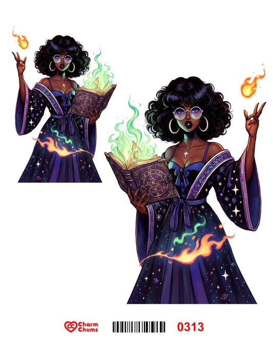 E0313-CharmChums Embossed Sticker