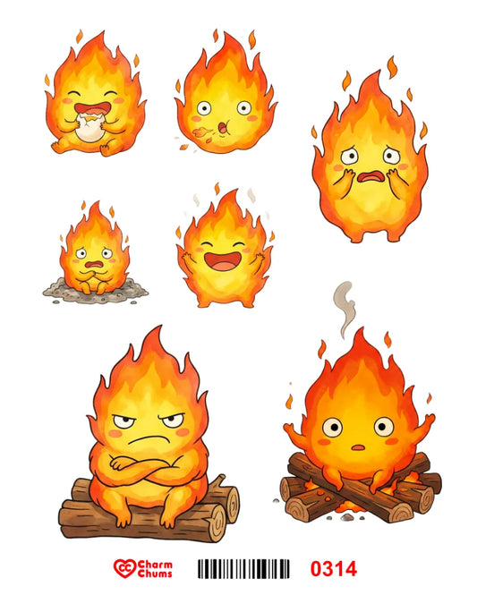 E0314-CharmChums Embossed Sticker