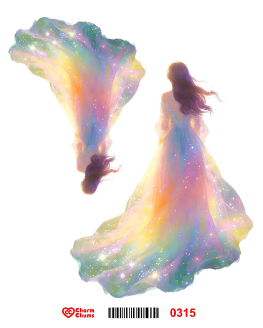 E0315-CharmChums Embossed Sticker
