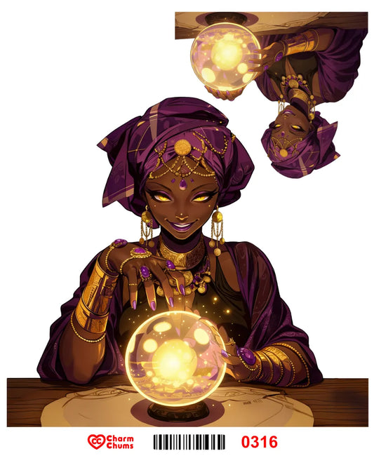 E0316-CharmChums Embossed Sticker