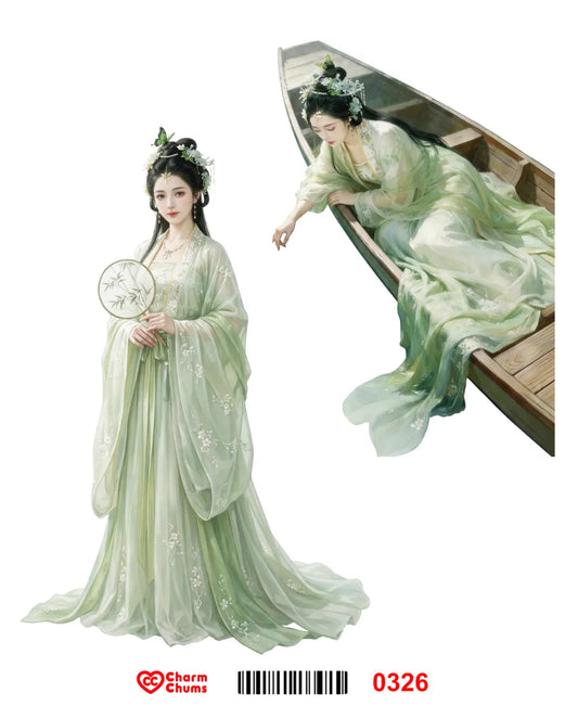 E0326-CharmChums Embossed Sticker