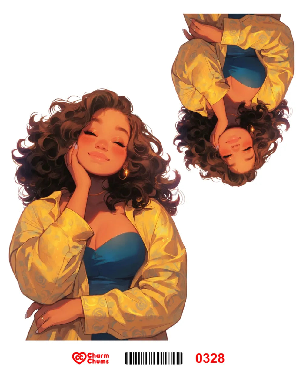 E0328-CharmChums Embossed Sticker