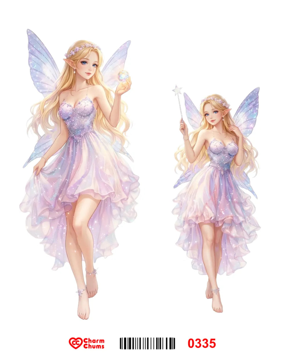 E0335-CharmChums Embossed Sticker