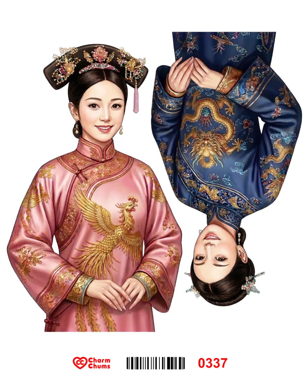 E0337-CharmChums Embossed Sticker