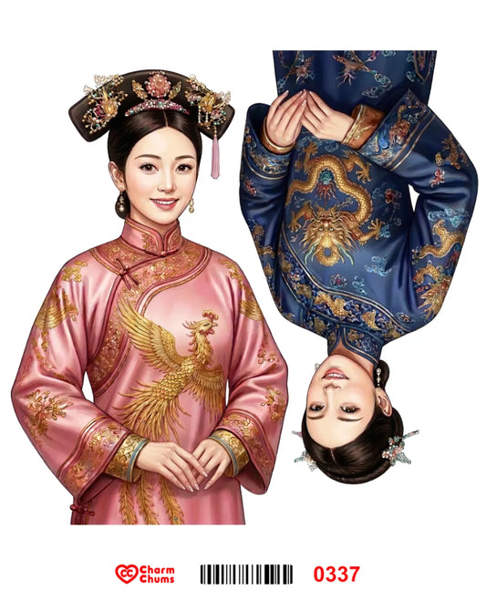 E0337-CharmChums Embossed Sticker