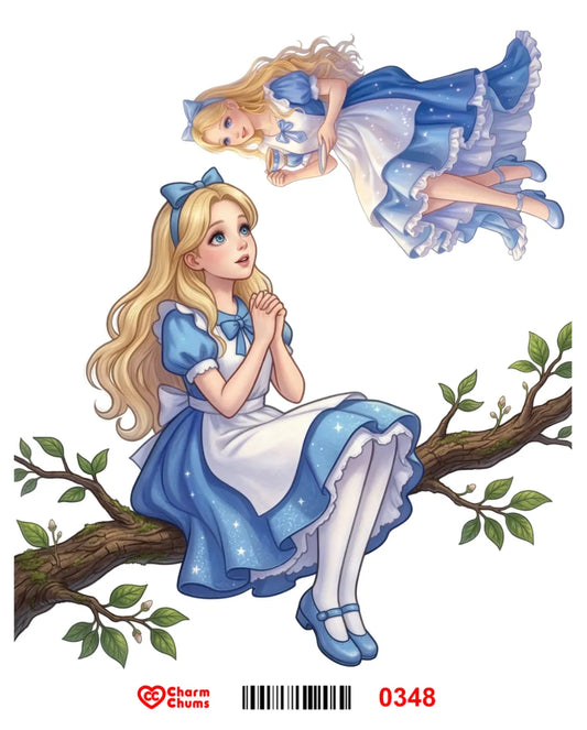 E0348-CharmChums Embossed Sticker