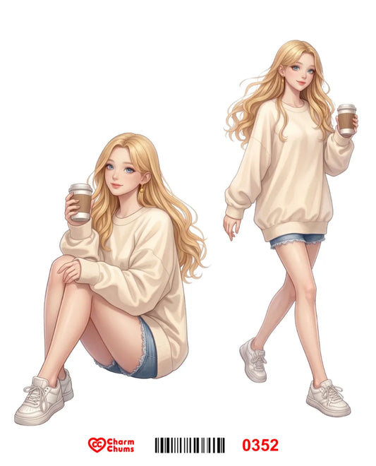 E0352-CharmChums Embossed Sticker