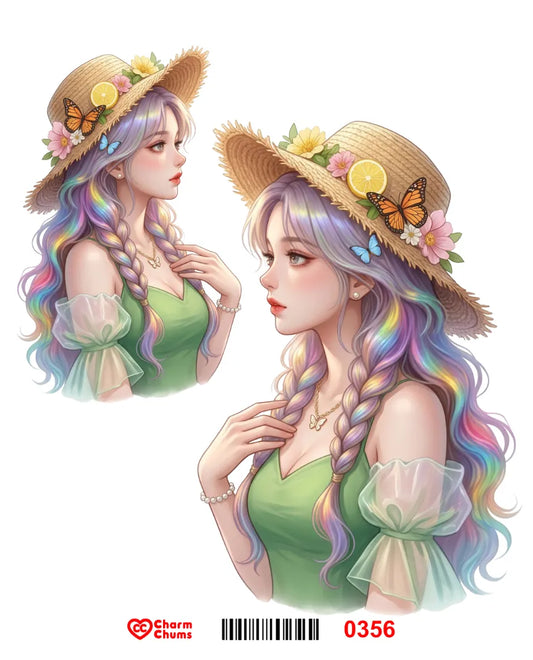 E0356-CharmChums Embossed Sticker