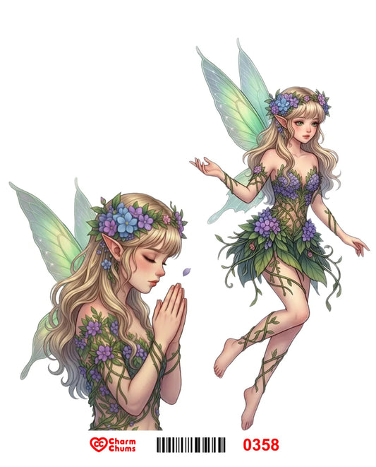 E0358-CharmChums Embossed Sticker