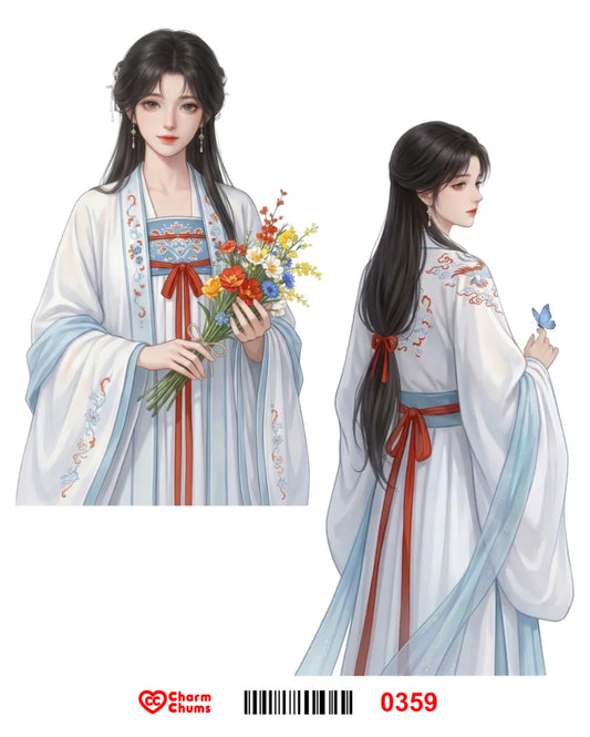 E0359-CharmChums Embossed Sticker