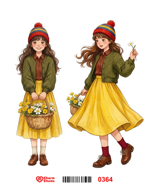 E0364-CharmChums Embossed Sticker