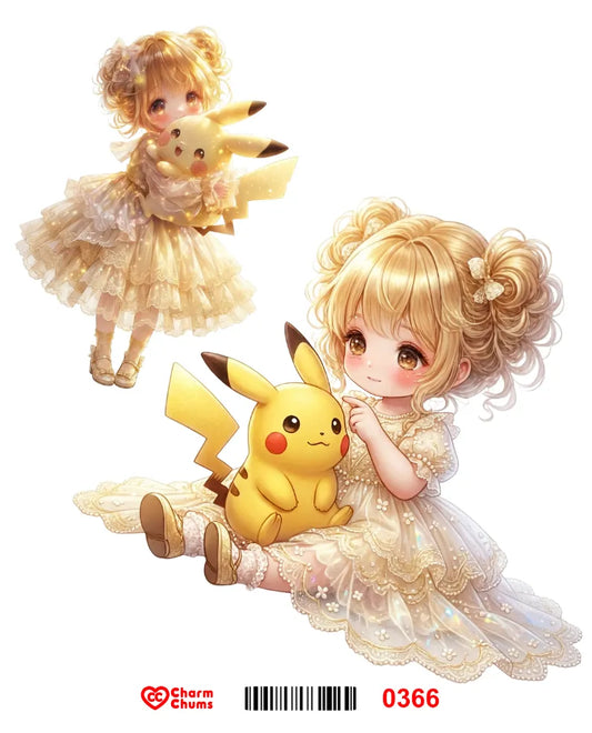 E0366-CharmChums Embossed Sticker