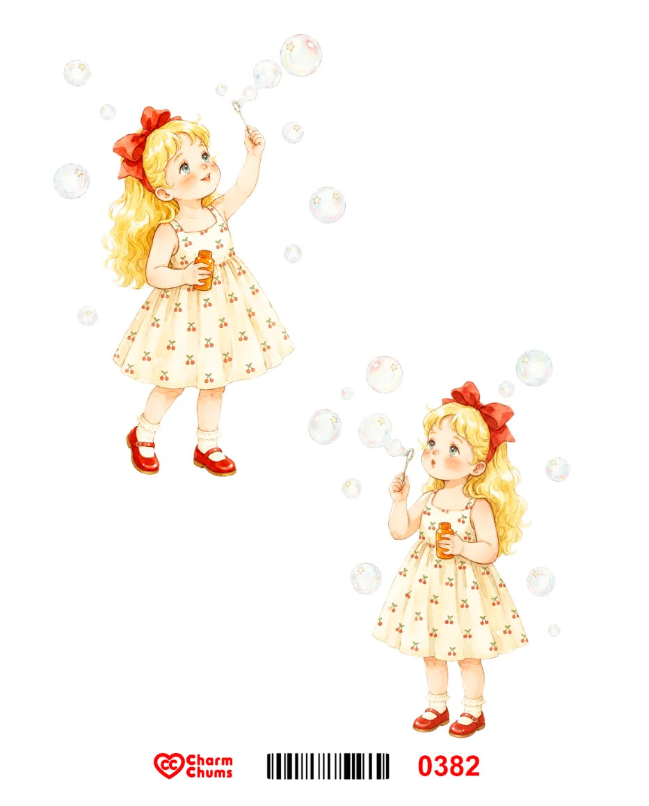 E0382-CharmChums Embossed Sticker