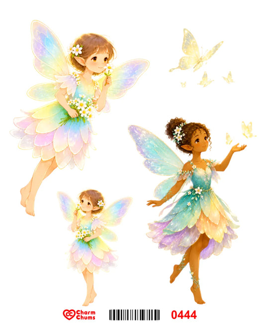 E0444-CharmChums Embossed Sticker