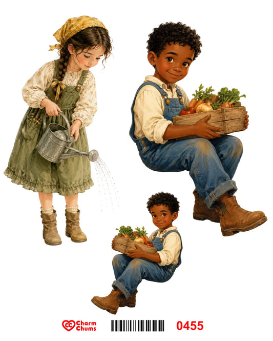 E0455-CharmChums Embossed Sticker