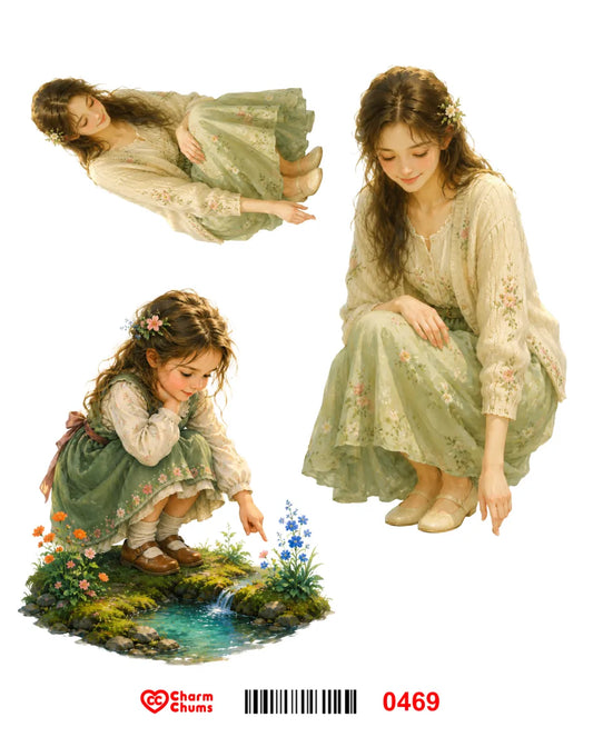 E0469-CharmChums Embossed Sticker