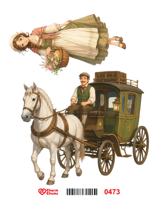 E0473-CharmChums Embossed Sticker