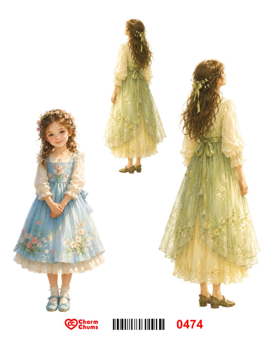 E0474-CharmChums Embossed Sticker