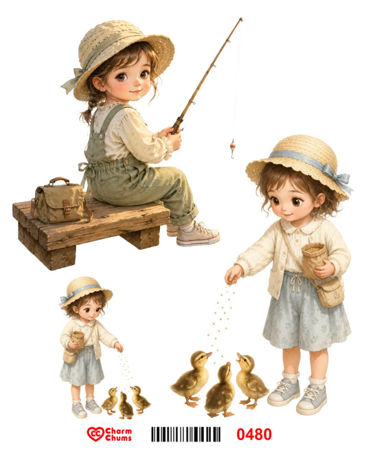 E0480-CharmChums Embossed Sticker
