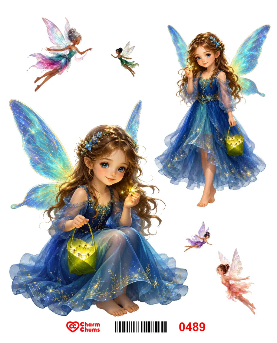 E0489-CharmChums Embossed Sticker