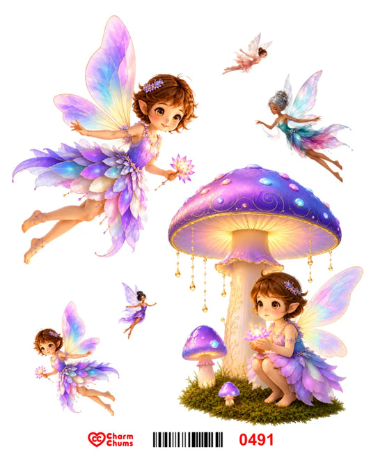 E0491-CharmChums Embossed Sticker