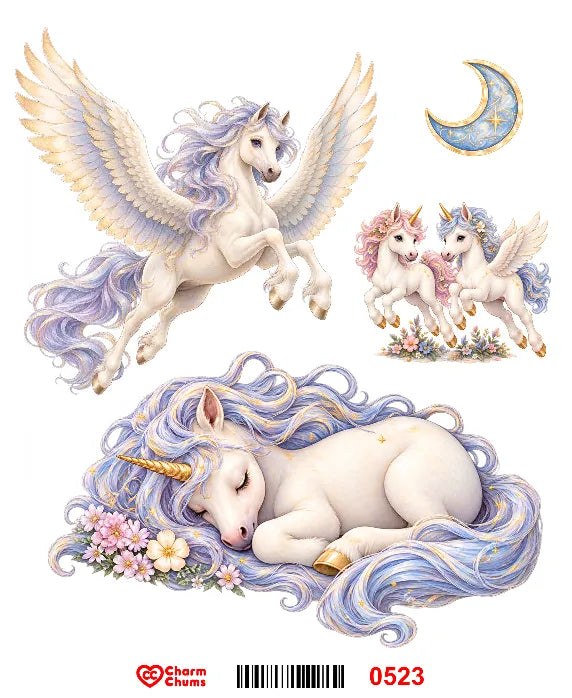 E0523-CharmChums Embossed Sticker